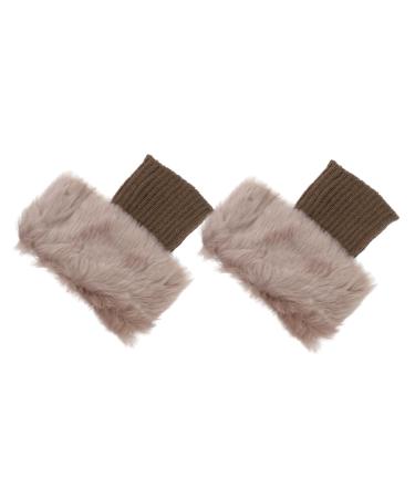 Besportble 3 pairs boot covers from fur winter stockings Fluffy leg warmers fur socks winter socks warm shoe cover Fluffy leg bundle women cuff acrylic thermal socks