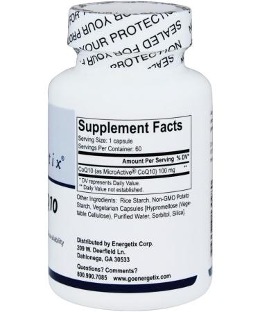 Buy Energetix MicroActive CoQ10 60 Caps - Premium Heart Health Supplement for Energy Boost | International Shipping Available - Buy Online on GoSupps.com