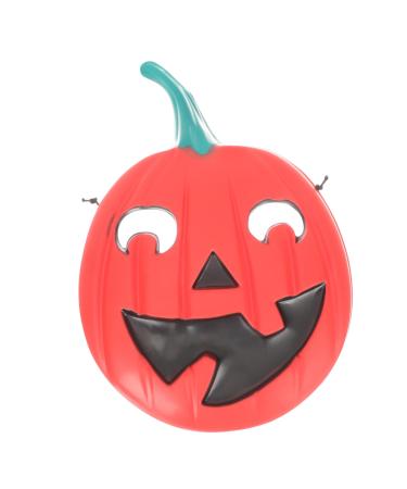 Holibanna 4 pcs Smile Props Halloween Costumes Red Fashion Horror Costume Favors Festival Covers Cosplay Plastic Scary Head Funny Decor Creepy Party Decoration Decorative Pumpkin 25x19cm Red