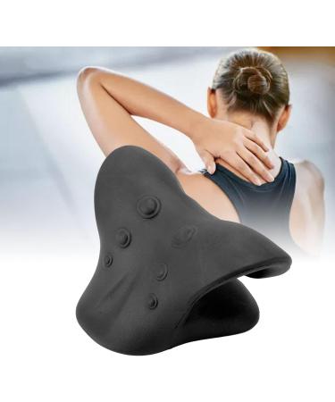 Neck and Shoulder Relaxer Portable Neck Stretcher Chiropractic Pillow Cervical Traction Device for Relieve TMJ Headache Muscle Tension Spine Alignment Stiffness Relief(Black) - Buy Online on GoSupps.com