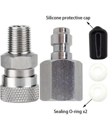Universal 1/8 inch BSPP Female Connector and 8mm Male Plug Fill Nipple Quick-Disconnect Set  Stainless Steel Remote Line Male & Female Set for Paintball HPA CO2 Convertor Air Tool Fittings - Buy Online on GoSupps.com