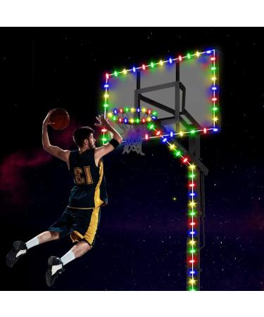 I0DO LED Basketball Hoop Light with Remote Control - Waterproof 16ft String Light for Rim and Backboard - Glow in The Dark Soccer Goalposts/Football Goal - Buy Online on GoSupps.com