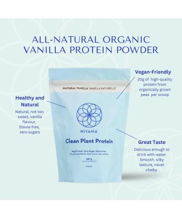 Niyama Clean Plant Protein Powder | Delicious and Smooth Vegan Protein Powder from Organic Peas | Paleo Keto Soy-free Gluten-free No Stevia Zero Sugar | Vanilla Protein Powder (14 servings) (391 g (Pack of 1) Vanilla) Vanilla 391 g (Pack of 1) - Buy Online on GoSupps.com