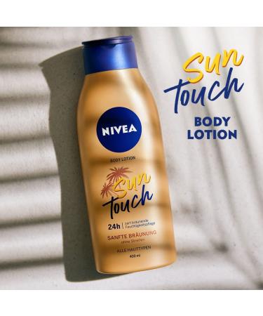 NIVEA Sun Touch Body Lotion 400ml - Gentle Browning Effect Moisturizing Cream with Ginkgo Extract & Grape Seed Oil | International Shipping Available - Buy Online on GoSupps.com