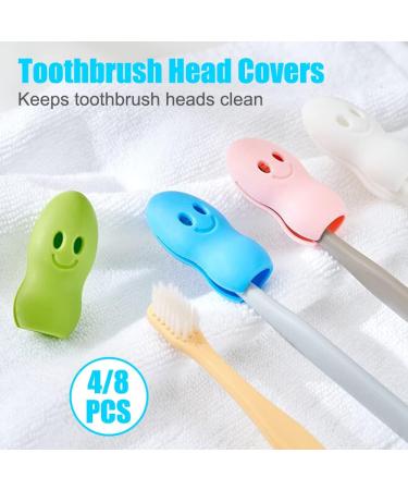 Kids Silicone Toothbrush Head Cover Case Set (8-Pack) - Dustproof & Protects Children's Toothbrushes - Buy Online on GoSupps.com