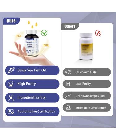 FEMMEROL Omega 3 Fish Oil 120 Capsules 2000mg Per Serving - Enteric Coated Deep Sea Fish Oil Supplements with 1800mg EPA and DHA for Healthy Brain Heart and Cardiovascular - 90% Purity - NON GMO - Buy Online on GoSupps.com