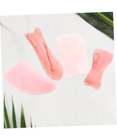 Coolhiya 4-Piece Guasha Tool Set - Face & Body Massage Board for Acupuncture & Relaxation | Portable Schabestein Gua Sha Tools - Buy Online on GoSupps.com