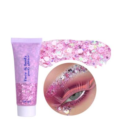 Uposao Body Glitter Gel Mermaid Liquid Glitter Eyeshadow Waterproof Long Lasting Sparkling Glitter Cosmetic Face Hair Nails Body Lotion for Festival Party Makeup Decoration 50ml
