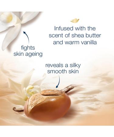 Do.ve Relaxing Shea Butter Body Wash with Vanilla - 1L Moisturizing Shower Gel Soothing & Gentle Cleanser for Smooth Skin - Naturally Derived Ingredients - Buy Online on GoSupps.com