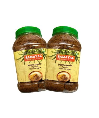 Samayal Jaggery Powder | 1KG | Natural Sweetener | No Preservatives Added | Jaggery Powder |Hand Crushed Gur Powder |Gluten Free |Indian Origin (Pack of 2)