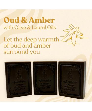  Green Fadel (Luxury) Original Aleppo Soap with Oudh & Amber 3 pieces Aleppo soap with olive oil & bay oil olive oil soap natural soap Luxury Aleppo Soap - Buy Online on GoSupps.com