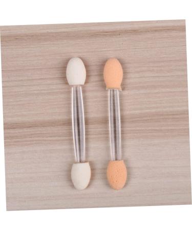 BIUDECO 50pcs Two-color Eyeshadow Brush Double Ended Makeup Brush Eyeliner Brush White Plastic Handle - Buy Online on GoSupps.com