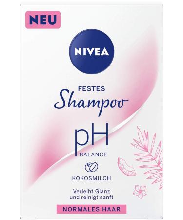 Beiersdorf NIVEA Solid shampoo pH balance for normal hair 75 g gently cleansing solid shampoo with coconut milk pH optimized shampoo with vegan formula 75 g 1er Pack With coconut milk for normal hair