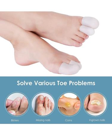 20 Pieces Silicone Toe Caps - Soft Gel Toe Protectors for Bubbles Chicken Eyes & Hammer Toe - Buy Online on GoSupps.com