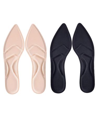 NOLITOY 2 Pairs High Heel Insole Arch Support Insoles Foot Care Insoles Shoe Inserts Height Insoles Pointed Shoe Pads High Heels Insoles Protective Insoles Absorb Sweat Women's Insole Foam