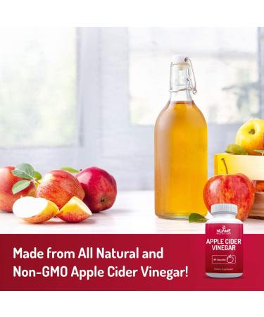 Apple Cider Vinegar Supplement Capsules - 1300mg Extra Strength for Weight Loss & Detox - All Natural Vegan Diet Metabolism Booster - Buy Online on GoSupps.com