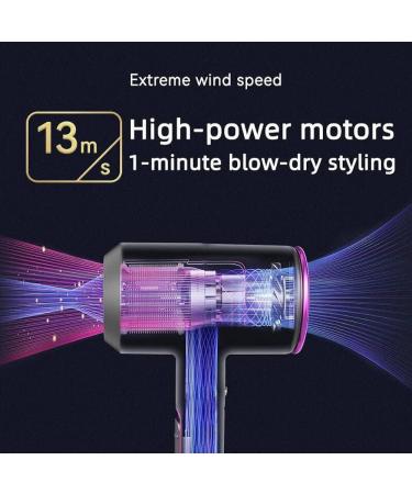 Professional 1800W Ionic Hair Dryer with Diffuser & Nozzles - Fast Drying Compact Portable Hair Dryer for Women - International Shipping Available - Buy Online on GoSupps.com
