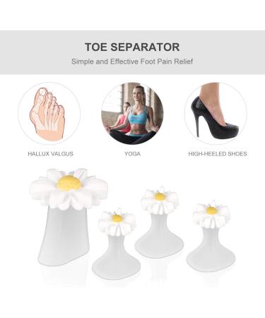 Frcolor Daisy Silicone Toe Separators - 8pcs White Gel Foot Toe Spacers - Buy Online on GoSupps.com
