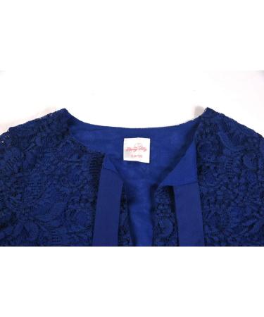 Bonny Billy Girls 7-8 Years Blue Lace Knitted Cotton Cardigan Shrug - Buy Online on GoSupps.com