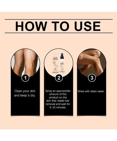  Jingmiger Body Hair Removal Spray - 100ml Compact Soothing Beauty Care | Hair Removal Spray For Face Home Shaving Shower Legs Back Chest Arms Underarms - Buy Online on GoSupps.com