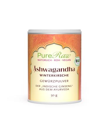 Ashwagandha powder organic (raw food vegan) Sleep berry root powder ashander powder winter cherry indian ginseng aswanghanda powder - organic withhania somnifera root powder |Pureeraw 50g Ashwagandha 50 g (1 Pack)