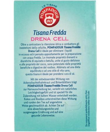  ANTICO CAFFE' NOVECENTO Pompadour 1913 | Cold Drain Cell Birch and Coconut Herbal Tea - 18 Infuser (45 Gr) | Cold Brewed Tea Bags - Buy Online on GoSupps.com