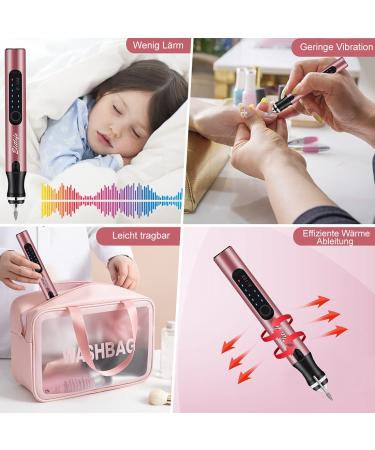 Electric Nail File & Cutter | 12 in 1 USB Manicure Pedicure Set for Gel Nails | Professional Pink Nail Care for Travel & Studio - Buy Online on GoSupps.com