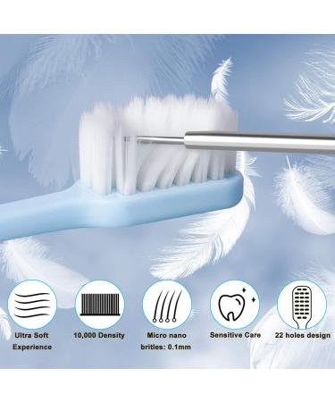 Suree Extra Soft Toothbrush for Sensitive Teeth - 10000 Bristles Nano Technology - Ultra Soft for Adults & Elders - Portable Manual Toothbrush (4 Count) - Buy Online on GoSupps.com