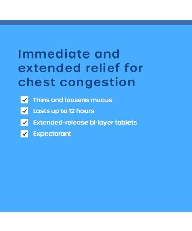 HealthCareAisle Guaifenesin 600mg Extended Release Tablets - Mucus Relief Expectorant for Chest Congestion - 100 Count - Buy Online on GoSupps.com