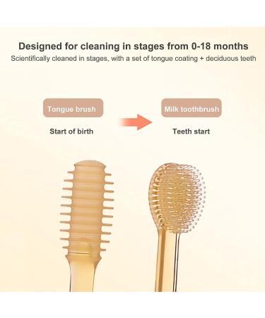 JJLFresheners Baby Toothbrush Set - 360 Silicone Dental Care for Infants (6-12 Months) | Carrot Tongue Brush & Bath Toys - Buy Online on GoSupps.com