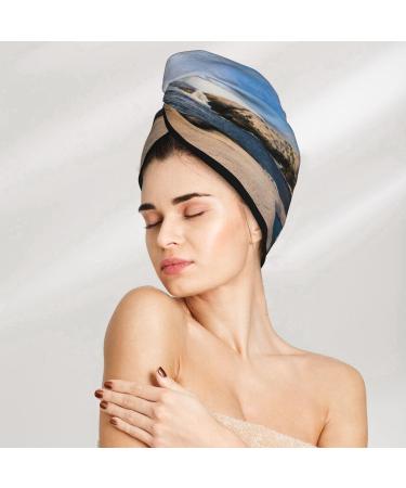 Lighthouse Microfiber Hair Towel Wrap - Super Absorbent Coral Velvet for Women Quick Dry Cap for Long Curly & Thick Hair - Buy Online on GoSupps.com