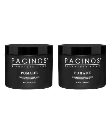 Pacinos Pomade - Firm Flexible Hold Paste with Semi Shine Finish, All Hair Types, 4 fl oz (2 Pack) 4 Fl Oz (Pack of 2)
