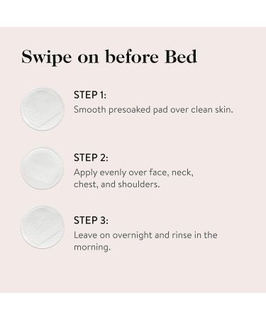 goop Beauty 15% Glycolic Acid Overnight Peel Exfoliating Pads - 12 pack | Refines, Retexturizes, Brightens for Glowing Skin | Paraben & Silicone Free - 12 Count - Buy Online on GoSupps.com
