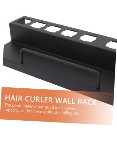 Baluue Curling Iron Rack Hair Curler Holder Hair Dryer Stand Kickstand Styler Holder Black Stainless Steel - Buy Online on GoSupps.com