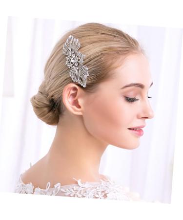 DOITOOL Tiara Bridal Hair Accessories Bridal Hair Comb Hair Side Combs Crystal Bride White European and American - Buy Online on GoSupps.com