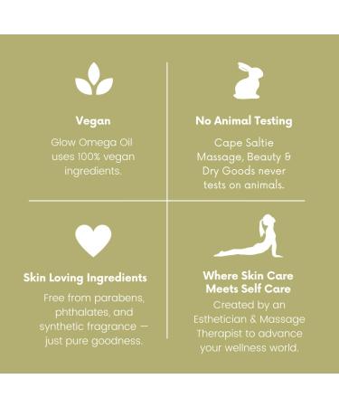 Glow Omega Glow Facial Massage Oil - PM 10ml. Organic Flax Seed Oil *Organic Prickly Pear Seed Oil Licorice Root Extract for a Glass Skin Glow - Buy Online on GoSupps.com