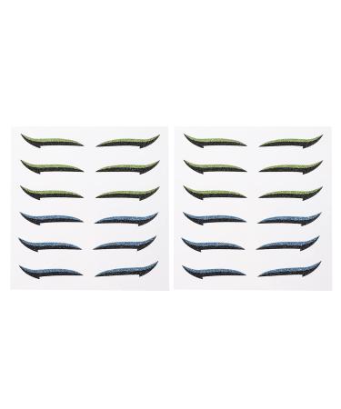 Didiseaon 36 Pairs Glitter Eyeliner Natural Eyelid Tape Double Eyelid Strips Eye Makeup Tool Sticker