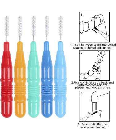 50 Interdental Brush Toothpicks - Oral Dental Hygiene Tool for Teeth Cleaning - Buy Online on GoSupps.com