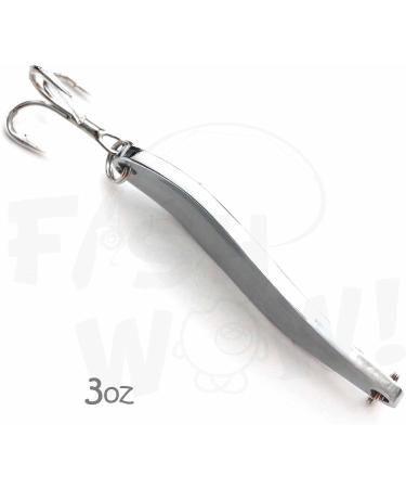 4pcs 3oz 6inch Fishing Spoon Set with Treble Hook - Gold & Silver | Fish Wow! - Buy Online on GoSupps.com