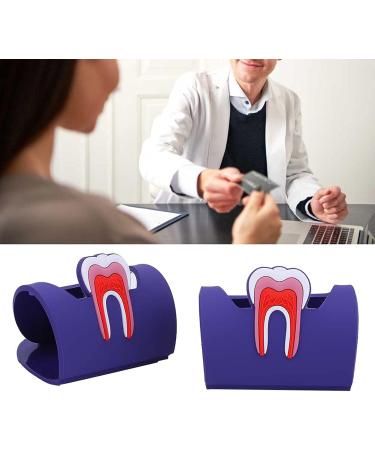 Verdant Touch Tooth-Shaped Card Holder - Purple Dental Stand & Gift for Dentists | Set of 2 - Buy Online on GoSupps.com