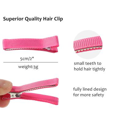 Cinaci 60 Pack Hair Clips - 30 Pairs Solid Ribbed Duck Beak & Crocodile Clips for Toddlers & Kids - DIY Hair Accessories - Buy Online on GoSupps.com