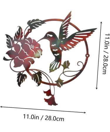 HEMOTON 1pc Pendant Home Decor Vintage Decor Garland Metal Birds Wall Art Home Ornament Flowers Round - Buy Online on GoSupps.com