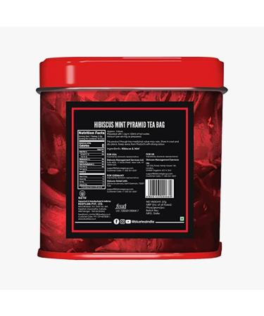 BLUE TEA - Hibiscus Mint Herbal Tea - 36 Tea Bags (Pack of 2) | CAFFEINE FREE | Hibiscus + Mint | Farm Packed Hibiscus Tea | Tin Packing - Buy Online on GoSupps.com