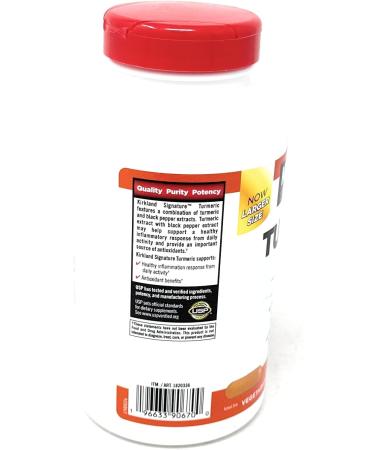 KIRKLAND Signature Turmeric with Black Pepper 1000mg (320 Count) - Buy Online on GoSupps.com