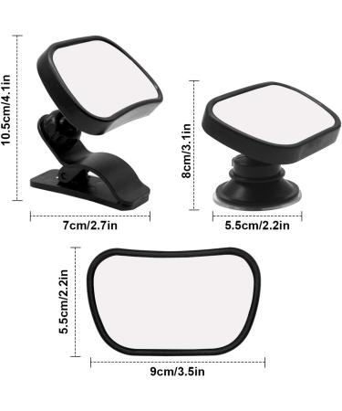 360 Degree Adjustable Baby Car Mirror for Rear View | Shatterproof, Sucker & Clip | Keep Child in Sight Safely | Family Car Kids Supplies - Buy Online on GoSupps.com