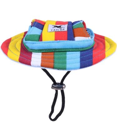 WINOMO Small Dog Mesh Sun Cap with Ear Holes, Medium Size, Stripe Design - 13.4 inch Head Circumference - Pack of 1 - Buy Online on GoSupps.com