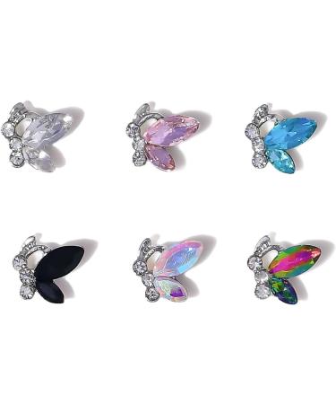 10Pcs 3D Colorful Nails Jewelry DIY Manicure Decals Nail Art Nail Tips Rhinestones Decorations Accessory Nail Art Decorations for Women Miniature Crystal Nail Ornaments Elegant - Buy Online on GoSupps.com