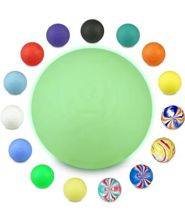 Captain Lax Massageball Original - Lacrossball in different colors made of hard rubber with the dimensions 6 x 6 cm suitable for trigger point & fascia massage/crossfit glow in the dark unit size