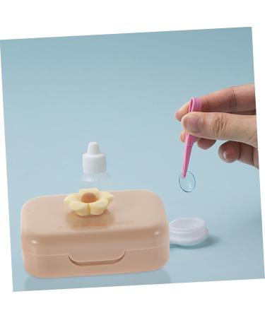 Solustrie Colored Contact Lens Case - 3 Pack Cosmetic Container for Travel - Compact & Stylish 6.20x4.20x2.20cm - Buy Online on GoSupps.com