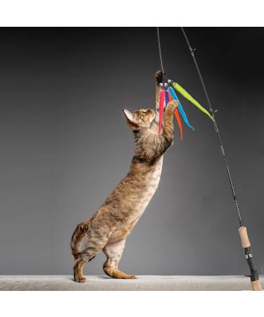 Cobee 12pcs Cat Worm Toy Refills Cat Wand Toy Replacement Refills Furry Tail Worm with Bells Assorted Teaser Refills with Bell for Cat Kitten Worm Refills Attachment for Cat Wand - Buy Online on GoSupps.com